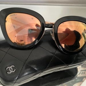 Chanel Rose Gold Sunglasses